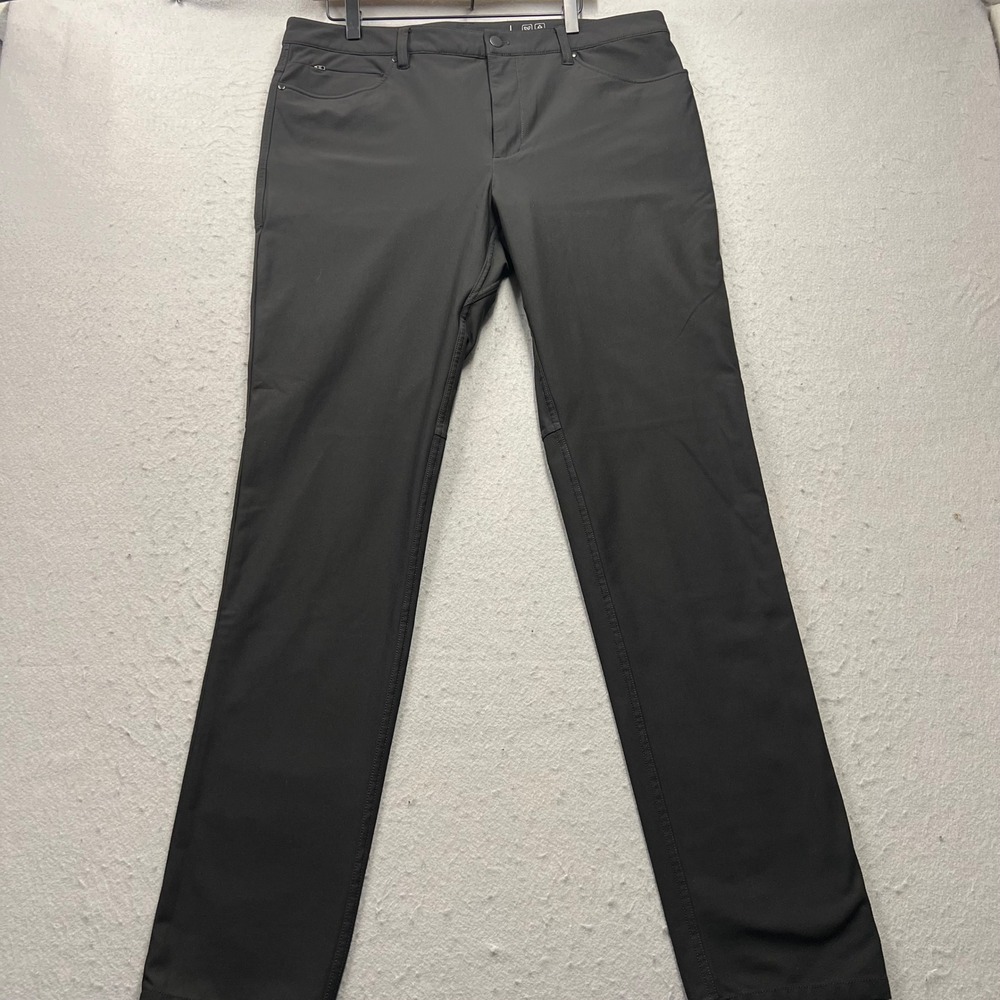 7 Diamonds Infinity Slim Fit Pant Men 36x34 Dark Gray Performance Chino STP-1234